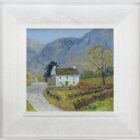 lake district art original oil painting by local artist Jeff Sudders featuring the yew tree farm near coniston
