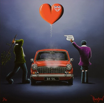 Lake District art by David Renshaw don't mention the breakdown faulty towers inspired (Boutique Limited Edition Print) featuring ted and doris