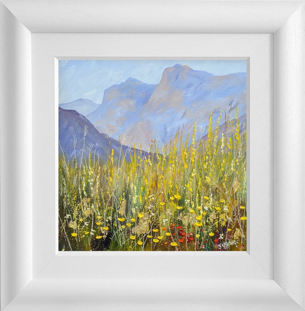 Lake District art original oil painting by local artist Jeff Sudders. a langdale meadow