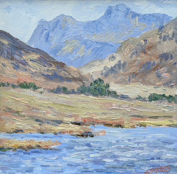 Original oil painting by Lake District artist Jeff Sudders. Blea tarn in langdale