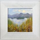 Original oil painting by Lake District artist Jeff Sudders. on the shore of Derwentwater