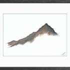 original charcoal art by lake district artist Daniel cooper Solitude Form 27 striding edge helvellyn mountain silhouette