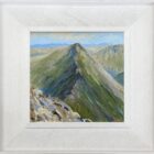Original oil painting by Lake District artist Jeff Sudders. Striding edge in summer