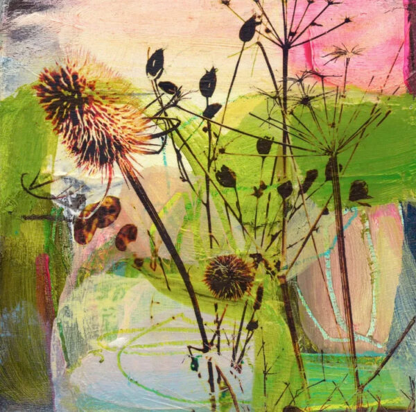 Giclee print by Kate Boyce of the Lake District. Mixed media photography and paint limited edition print of Under the Greenwood.