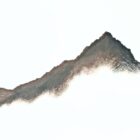 original charcoal art by lake district artist Daniel cooper Solitude Form 27 striding edge helvellyn mountain silhouette