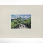 lake district art original oil painting by local artist simon whitfield ascending lingmoor in the langdale valley looking towards little langdale tarn and coniston fells