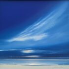 lake district art original abstract landscape acrylic blue skies over the sea by jonathan shaw