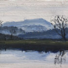 lake district art original oil painting by local artist simon whitfield brathay reflections