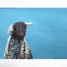 lake district art original oil painting by local artist Simon Whitfield featuring Herdwick Lamb Eskdale