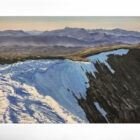 lake district art original oil painting by local artist simon whitfield last snow on helvellyn