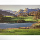 lake district art original oil painting by local artist simon whitfield langdales and loughrigg tarn