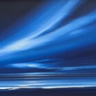 Lake District art original painting Midnight blue skies by Jonathan Shaw. A colourful sunset of blues