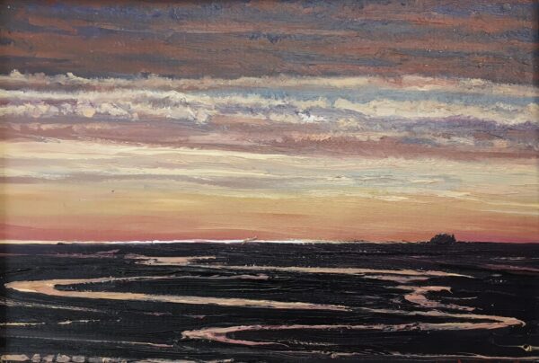 original oil painting by local artist Simon Whitfield featuring Morecambe Bay