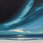 lake district art original abstract landscape acrylic blue skies over the sea by jonathan shaw