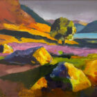 Mixed media painting of Rannerdale Knotts by Joanna.M