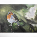 lake district art original oil painting by local artist simon whitfield robin study II