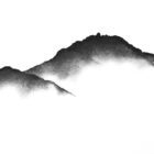 original charcoal art by lake district artist Daniel cooper Daniel Cooper Solitude Form 34 Helm Crag from Grasmere mountain silhouette