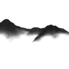 original charcoal art by lake district artist Daniel cooper featuring Solitude Form 35 Catbells from Derwentwater mountain silhouette