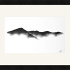original charcoal art by lake district artist Daniel cooper featuring Solitude Form 41 The old man of coniston east of lake mountain silhouette
