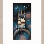 Star Cottage by Gary Walton. A limited edition print. A small cottage placed on a bridge with a starry night background.