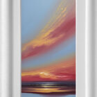 Lake District art original acrylic painting Twilight by Jonathan Shaw of a dramatic coastal skyscape.