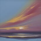 lake district art original acrylic painting by award winning artist jonathan shaw featuring sweeping skies in twilight sunset colours