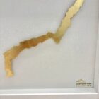 lake district art original 3-D craft design art contour map of Ullswater aerial view cut from one piece of brass and hand polished in a beautiful deep white frame by holly clifford
