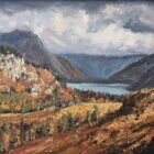 original oil painting by local artist Simon Whitfield featuring Wasdale