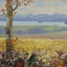 Lake District art original oil painting by Jeff Sudders. Featuring a beautiful autumnal scene of Derwent Water and surrounding fells