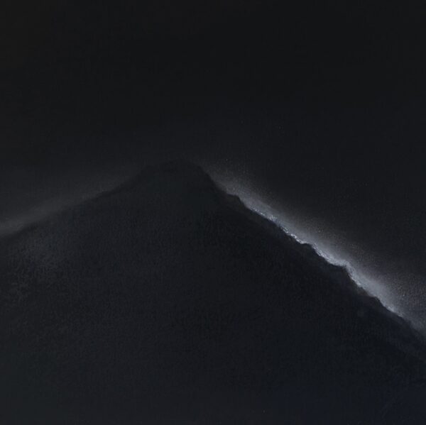 lake district art afterlight great gable from wasdale by daniel cooper of white light picking out the mountain outline with dramatic black sky