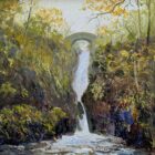 Lake District art original oil painting by Jeff Sudders featuring Aira Force.