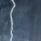 lake district art original charcoal painting of lighting striking over the Old Man of Coniston