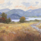 Original oil painting of Ullswater in the Lake District in Autumn. View over to Place Fell, Hartsop and Helvellyn range.