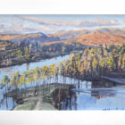 original oil painting by local artist Simon Whitfield featuring autumn scene at tarn hows