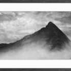 lake district art original charcoal painting of an atmospheric Striding Edge on Helvellyn