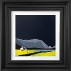 lake district art by jay nottingham contemporary bold original acrylic painting loughrigg fell silhouetted fells and bothy cottage