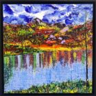 lake district art original acrylic landscape painting on canvas by Chantelle Watson Mirror Mosaic: Blea Tarn