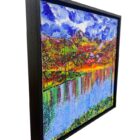lake district art original acrylic landscape painting on canvas by Chantelle Watson Mirror Mosaic: Blea Tarn