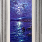 Moonlight Sparkle Windermere Lake District an original oil painting by Andrew Grant Kurtis