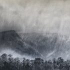 lake district art original charcoal painting of an atmospheric Blencathra