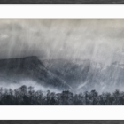 lake district art original charcoal painting of an atmospheric Blencathra