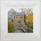 lake district art original oil painting by local artist Jeff Sudders of the iconic bridge house in ambleside