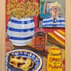 An original still life acrylic painting Welsh Rarebit by Cumbria based artist Donna Flowers Dorning.