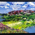 lake district art original acrylic landscape painting on canvas by Chantelle Watson Where the Wildflowers Awaken: Buttermere