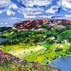 lake district art original acrylic landscape painting on canvas by Chantelle Watson Where the Wildflowers Awaken: Buttermere
